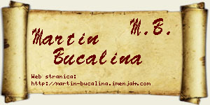 Martin Bučalina vizit kartica